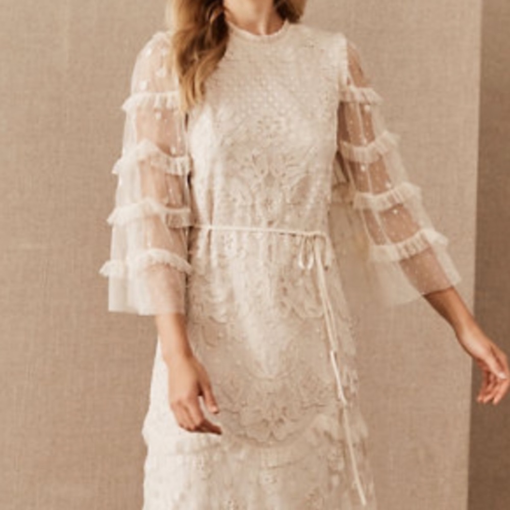 BHLDN Needle and Thread Patchwork Lace Dress
